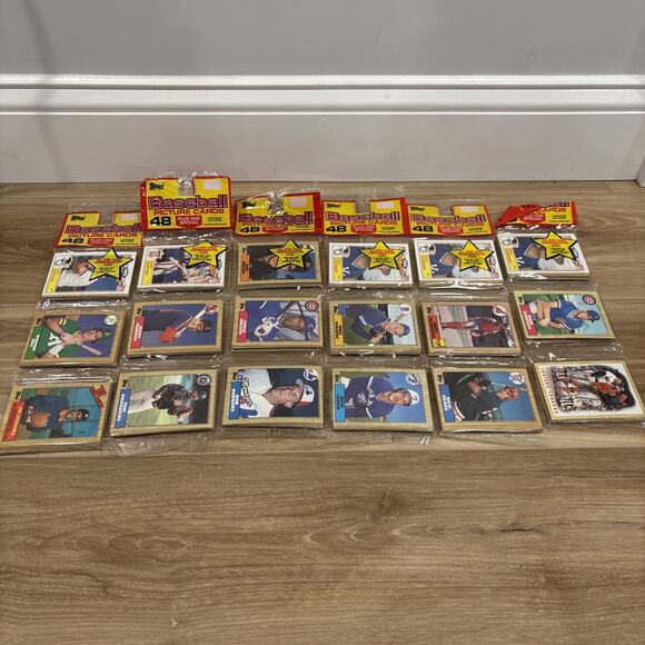 1987 Topps Baseball Rack Pack Lot Of 6 Factory Sealed Bonds, McGwire, Canseco - Picture 1 of 11
